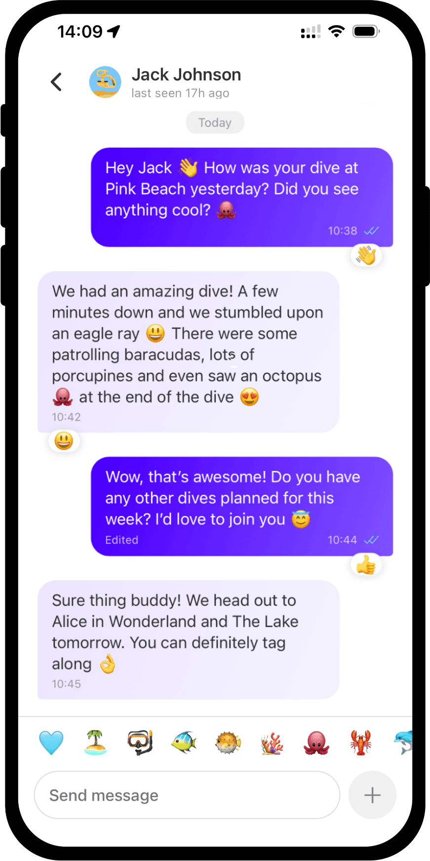 Chat with your dive buddies