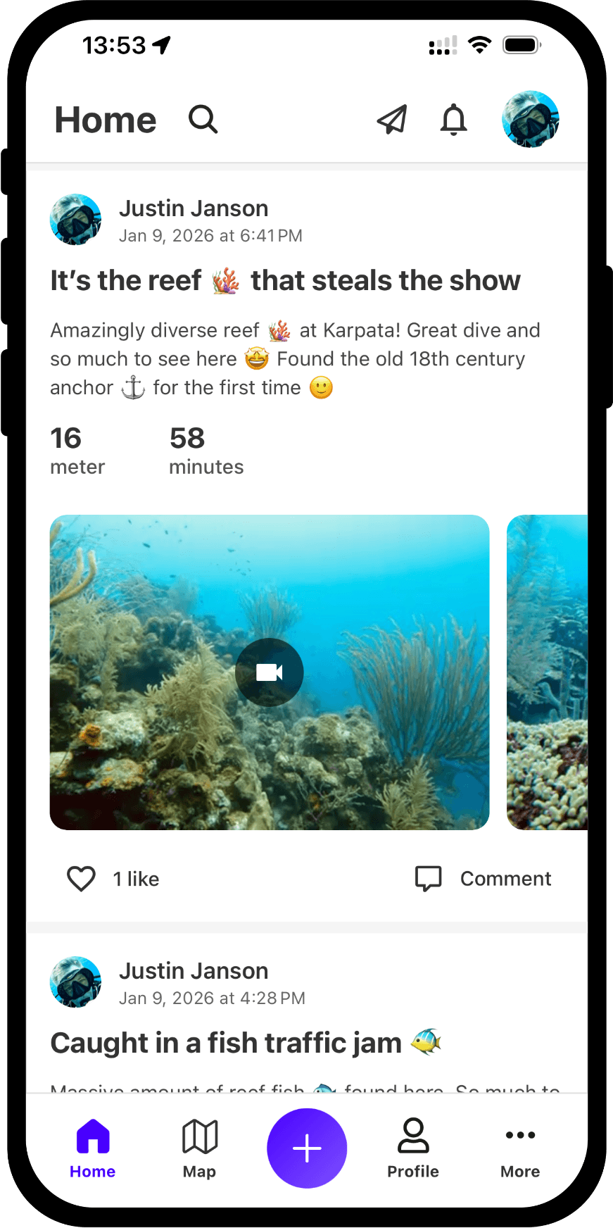 Scubaspot app screenshot