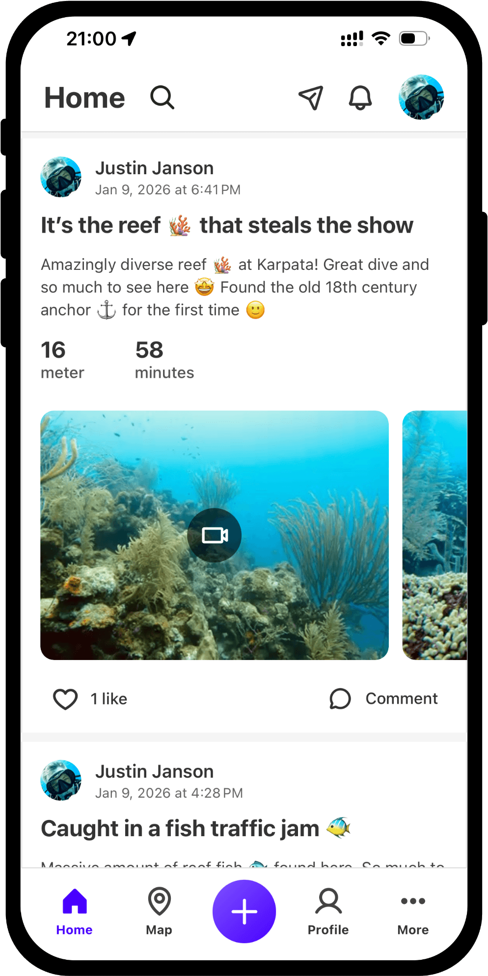 Scubaspot app screenshot