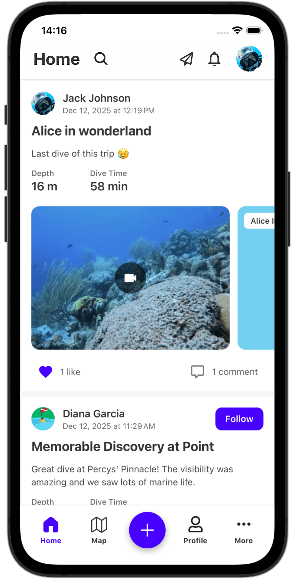 Scubaspot app screenshot