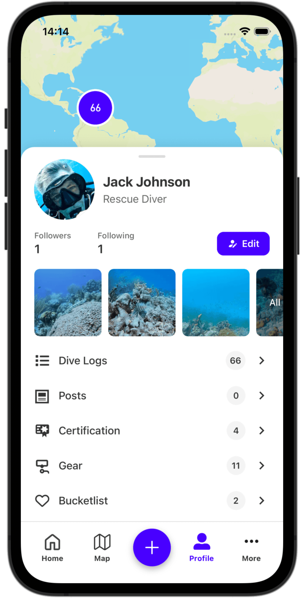 Scubaspot app screenshot