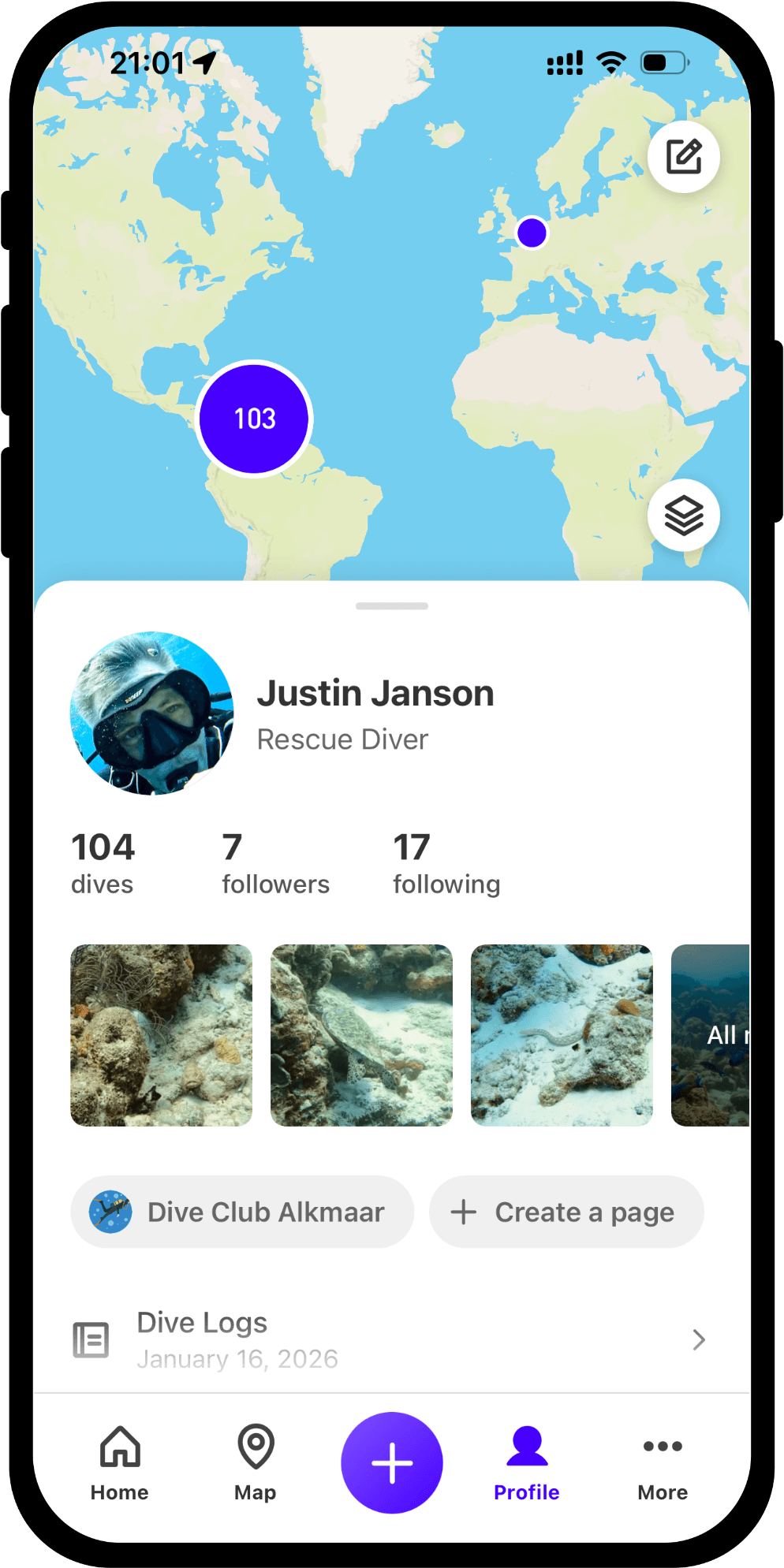 Scubaspot app screenshot