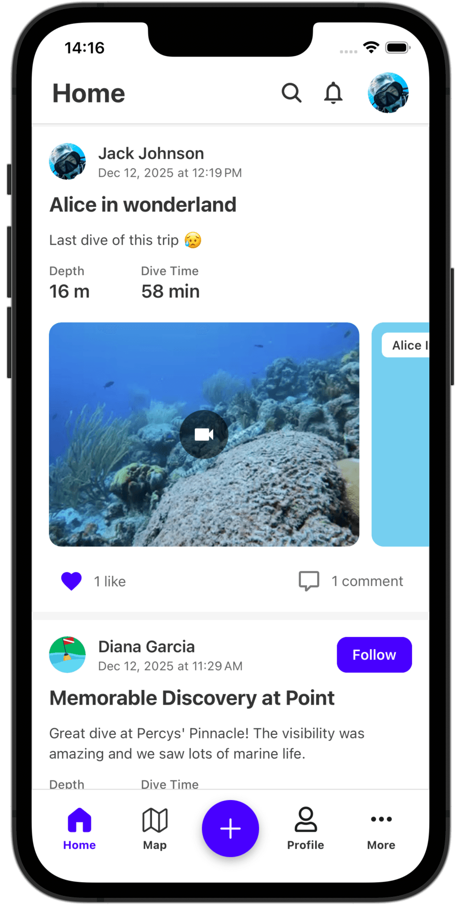 Scubaspot app screenshot