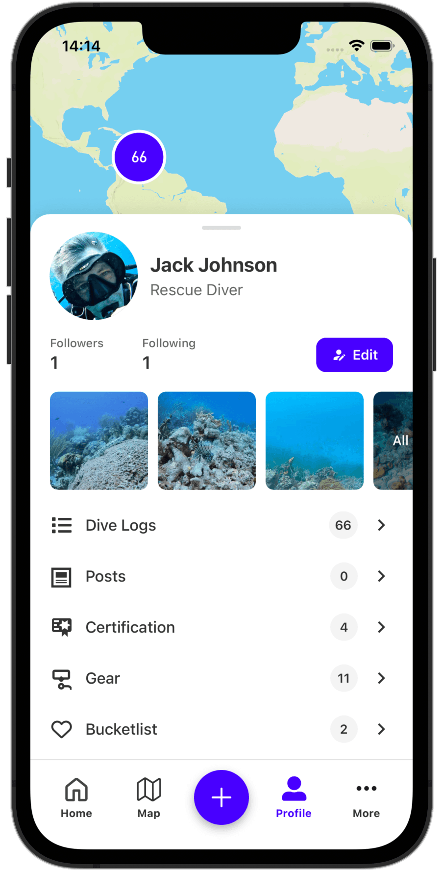 Scubaspot app screenshot